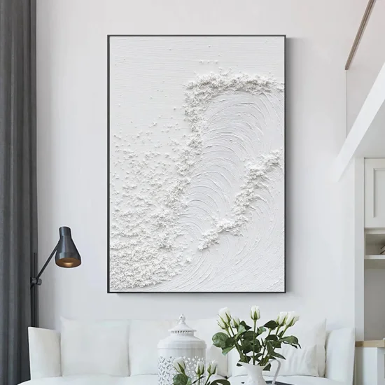 White Texture Custom Order Abstract Oil Painting