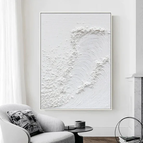 White Texture Custom Order Abstract Oil Painting
