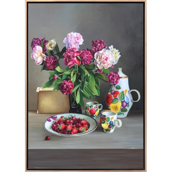 Clove Scented Tea Time Custom Order Oil Painting
