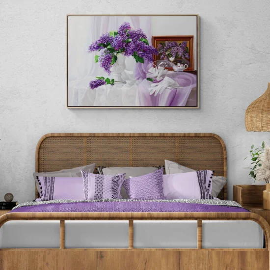 Leylaklar ve Porselen Vazo Siparişe Özel Yağlı Boya Tablo