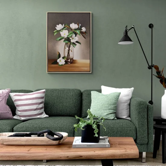 Magnolias in a Vase Made to Order Oil Painting