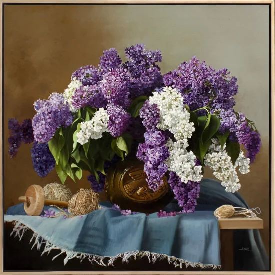 Melody of Lilacs Custom Oil Painting