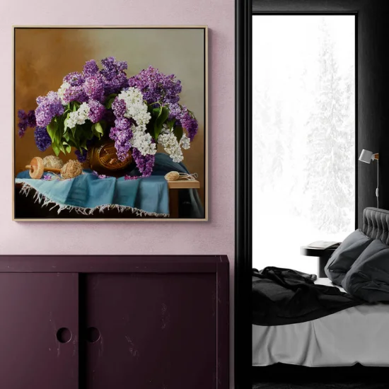 Melody of Lilacs Custom Oil Painting