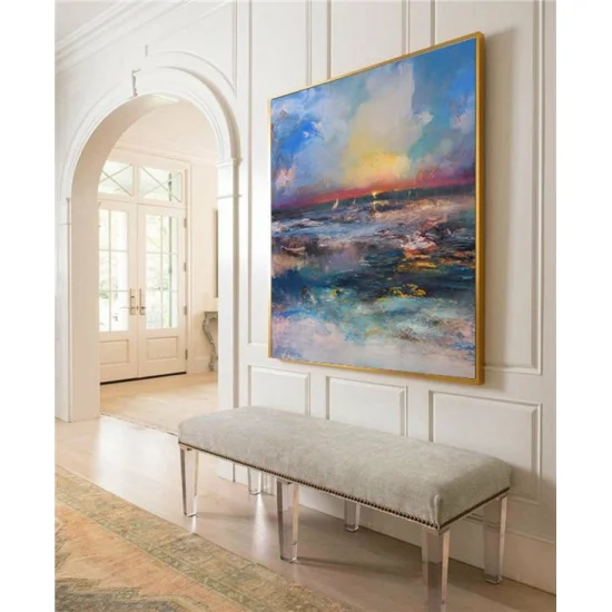 Colorful Waves Custom Order Abstract Oil Painting