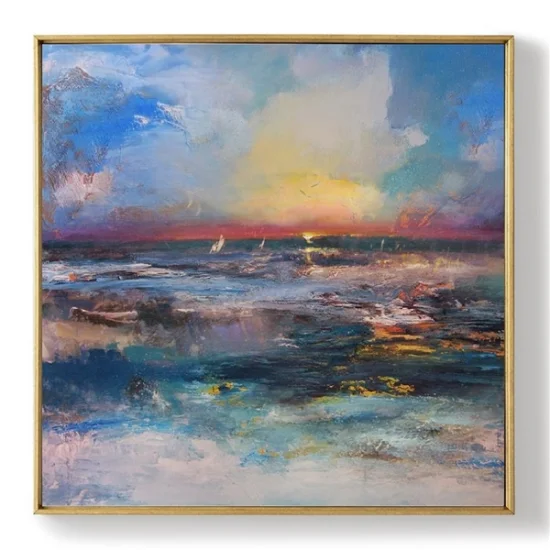 Colorful Waves Custom Order Abstract Oil Painting