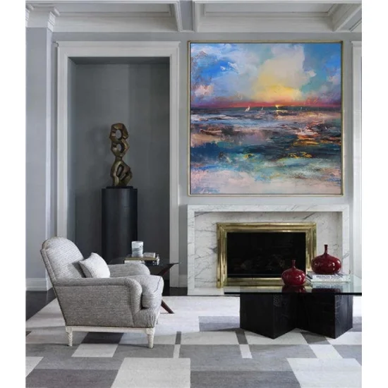 Colorful Waves Custom Order Abstract Oil Painting