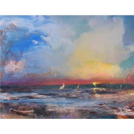 Colorful Waves Custom Order Abstract Oil Painting