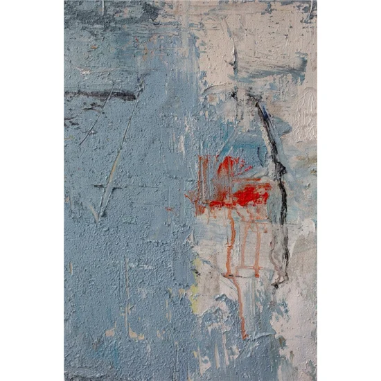 Mavi Beyaz Siparişe Özel Soyut Yağlı Boya Tablo