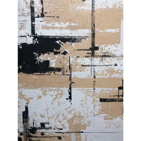 Brown Tone and Black Custom Order Abstract Oil Painting