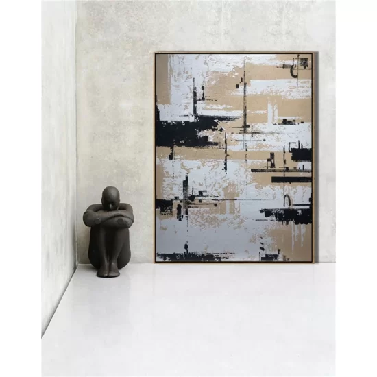 Brown Tone and Black Custom Order Abstract Oil Painting