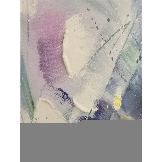 Mavi Pembe Modern Siparişe Özel Soyut Yağlı Boya Tablo