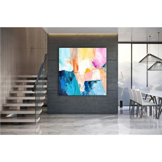 Modern Renkler Siparişe Özel Soyut Yağlı Boya Tablo