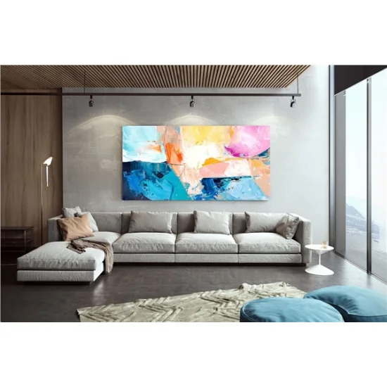 Modern Renkler Siparişe Özel Soyut Yağlı Boya Tablo