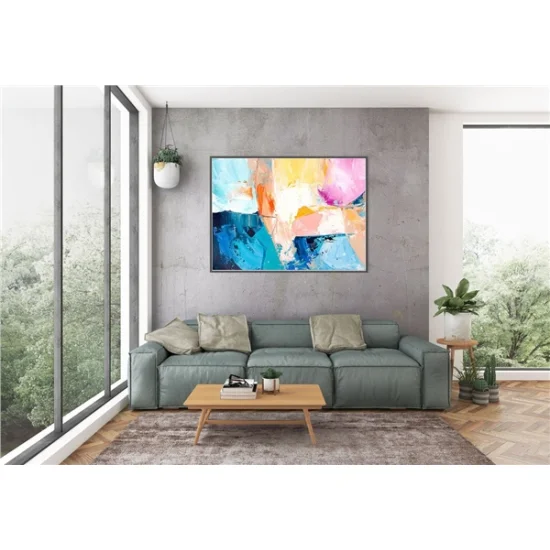Modern Renkler Siparişe Özel Soyut Yağlı Boya Tablo