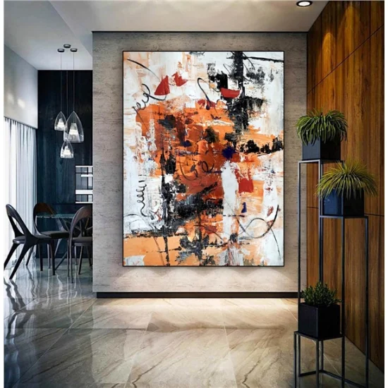 Scandinavian Modern Contemporary Custom Order Abstract Oil Painting