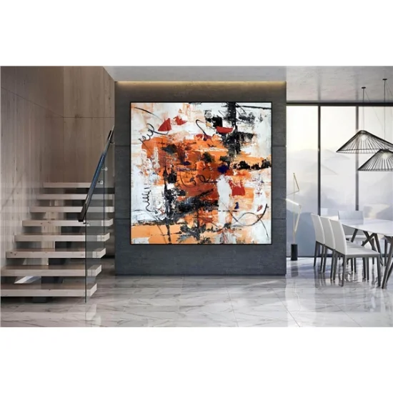 Scandinavian Modern Contemporary Custom Order Abstract Oil Painting