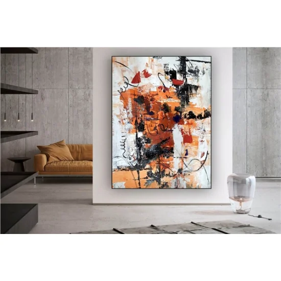 Scandinavian Modern Contemporary Custom Order Abstract Oil Painting