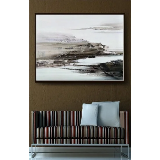 Gray White Custom Order Abstract Oil Painting
