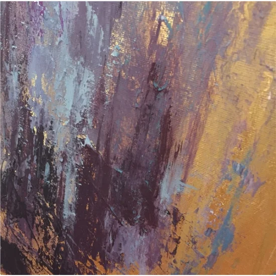 Mor ve Altın Orman Siparişe Özel Soyut Yağlı Boya Tablo