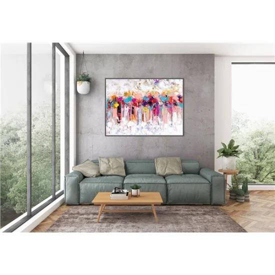 Renkli Diyagram Siparişe Özel Soyut Yağlı Boya Tablo