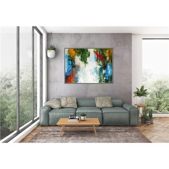 Green Blue Custom Order Abstract Oil Painting