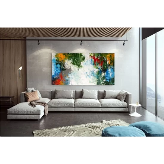 Green Blue Custom Order Abstract Oil Painting