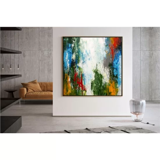 Green Blue Custom Order Abstract Oil Painting