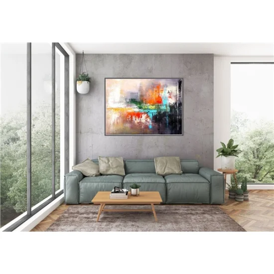 Spatula ile Yapıt Siparişe Özel Soyut Yağlı Boya Tablo