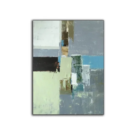 Renkli Desenler Siparişe Özel Soyut Yağlı Boya Tablo