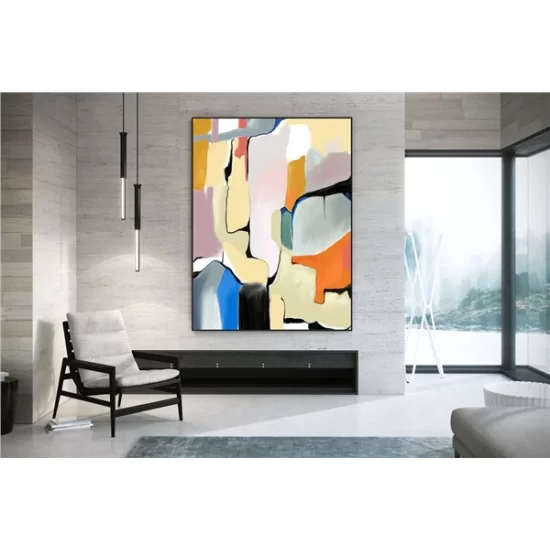 Form of Colorful Patterns Custom Order Abstract Oil Painting