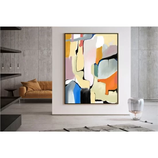 Form of Colorful Patterns Custom Order Abstract Oil Painting