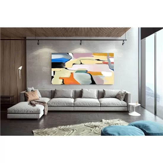 Form of Colorful Patterns Custom Order Abstract Oil Painting