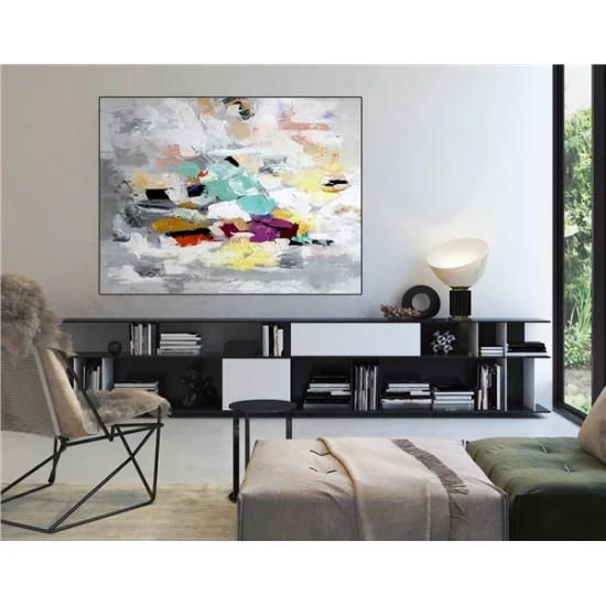 Beige Yellow Minimalist Custom Order Abstract Oil Painting