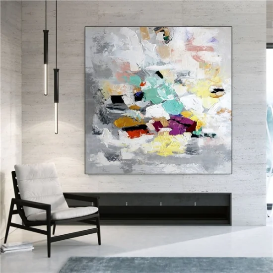 Beige Yellow Minimalist Custom Order Abstract Oil Painting