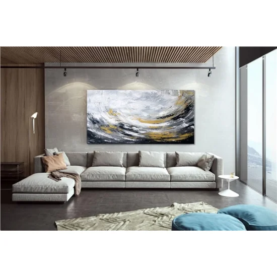 Modern Çizgiler Siparişe Özel Soyut Yağlı Boya Tablo