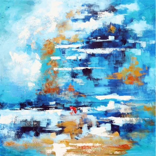Blue Sea Custom Order Abstract Oil Painting