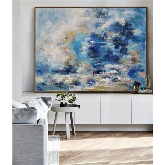 Blue Sea Custom Order Abstract Oil Painting