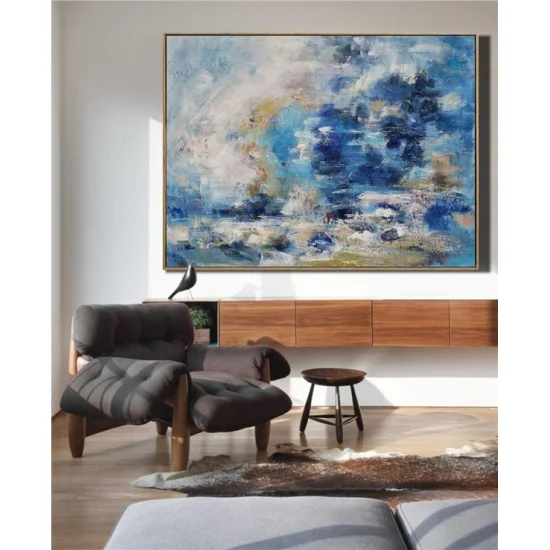Blue Sea Custom Order Abstract Oil Painting