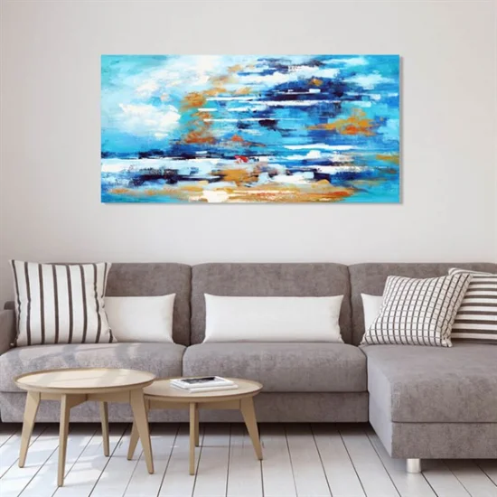 Blue Sea Custom Order Abstract Oil Painting