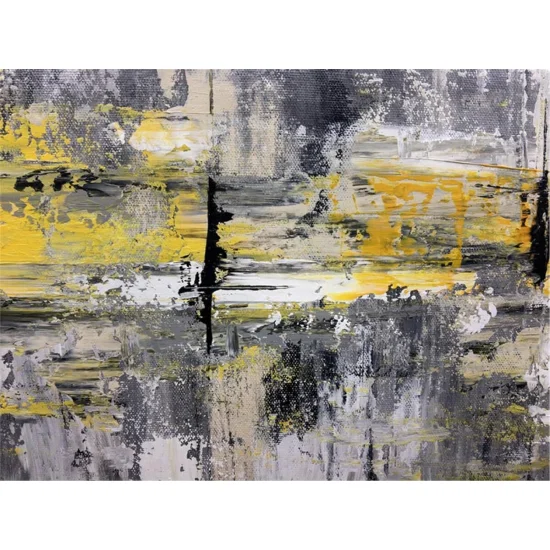 Gri Altın Soyut Siparişe Özel Soyut Yağlı Boya Tablo