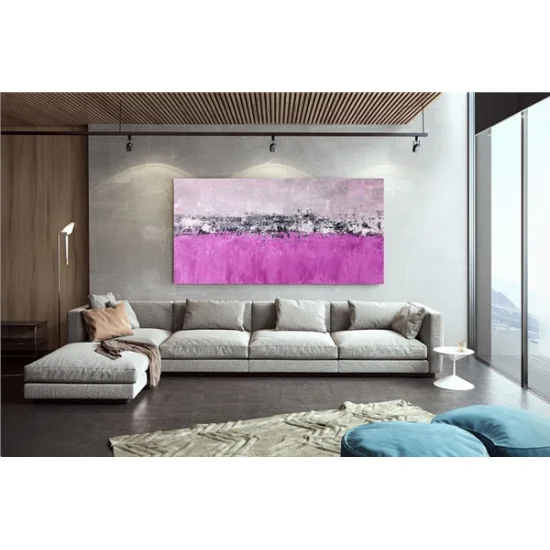Pink and Fuchsia Tones Custom Order Abstract Oil Painting