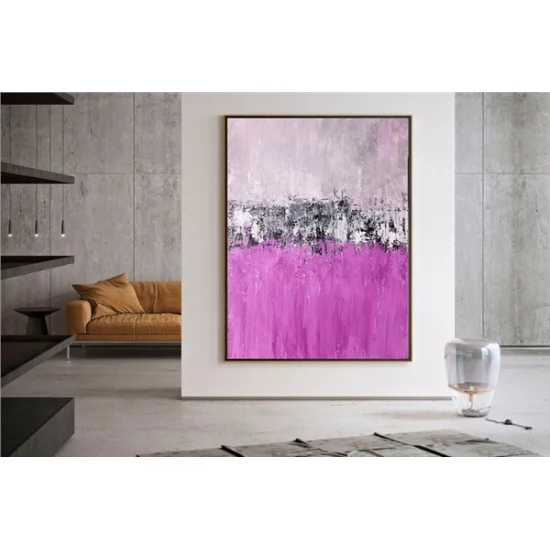 Pink and Fuchsia Tones Custom Order Abstract Oil Painting
