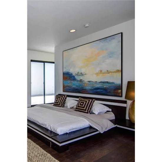 Mavi Dalga Siparişe Özel Soyut Yağlı Boya Tablo