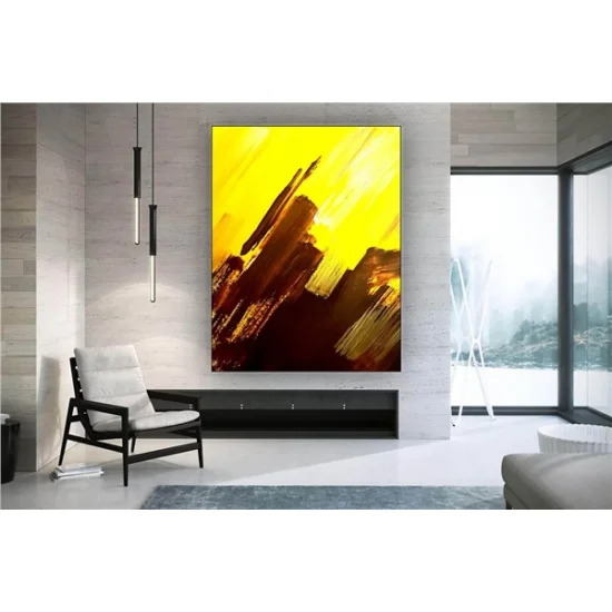 Gold and Brown Custom Order Abstract Oil Painting