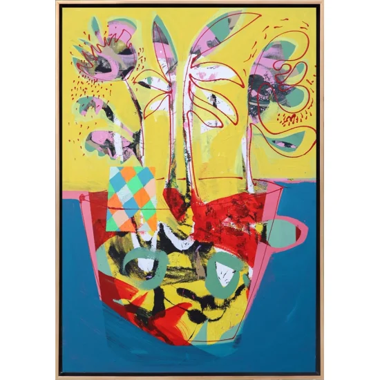 Abstract Floral Harmony Oil Painting | Simurg Art Gallery