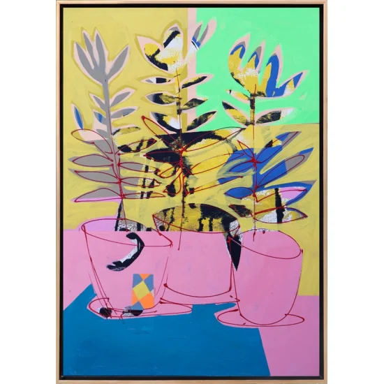 Renkli Rüya Buketi Yağlı Boya Tablosu