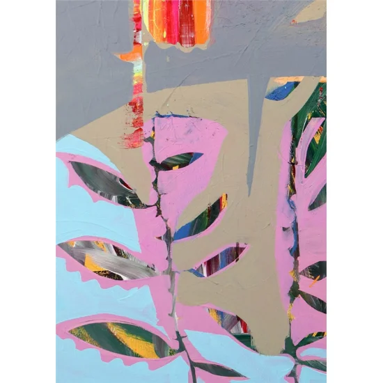 Renkli Rüya Vazosu Yağlı Boya Tablosu