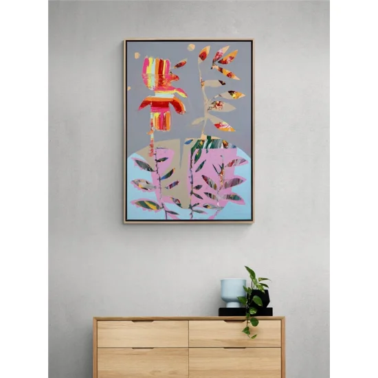 Renkli Rüya Vazosu Yağlı Boya Tablosu