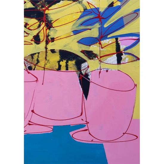 Renkli Rüya Buketi Yağlı Boya Tablosu