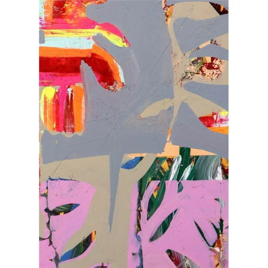 Renkli Rüya Vazosu Yağlı Boya Tablosu